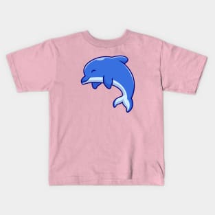 Cute Dolphin Cartoon Kids T-Shirt